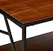 VECELO Modern Coffee Tea Double Storage Space Wooden Side/End Table, Cocktail, Brown