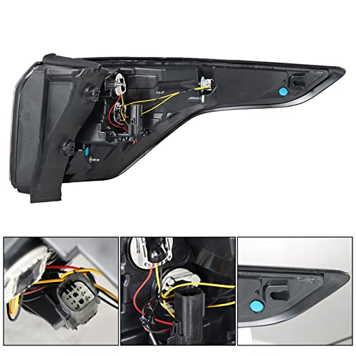 Silscvtt Rear Brake Indicator Tail Light Replacement For 2017 2018 2019 Ford Escape Kuga With Side Lights Red Lens Left Driver Side Outer Tail Lamp Gnt56215209 #TOP4