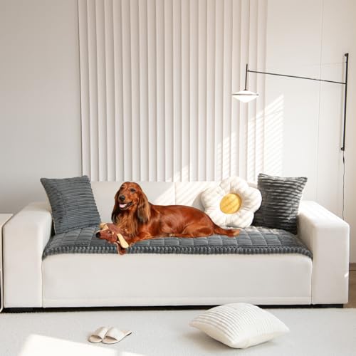 Mitid Sofa Cover Fuzzy Couch Cover for Pet, Couch Covers