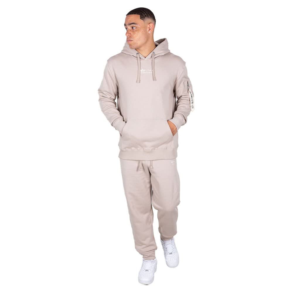 Alpha Industries Organics EMB Hoody Męska bluza z kapturem Organic Beige