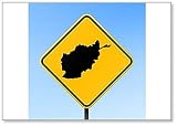 Aimant de réfrigérateur avec carte de l'Ukraine sur la route