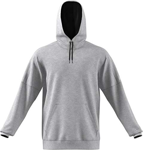 adidas Men\'s Athletics Team Issue Pullover, Grey Two Melange/ White, Large