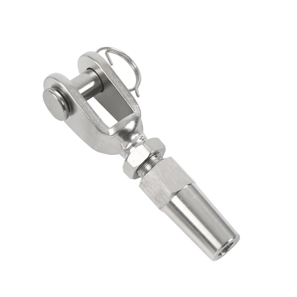 Morsetti Per Filo Stendibiancheria 1PCS 3/4/5/6mm Fune Metallica In Acciaio Inox 316 Swageless Forcella/Mascella Cavo Terminale FAI DA TE montaggio Rigging Hardware Balaustra Kit Morsetti Stendibianch