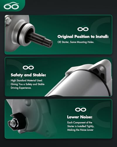 Image of SCITOO Starters Compatible for Honda TRX420TE /TRX420TM FourTrax Rancher 2007-2016 TRX500FA FourTrax for Foreman Rubicon 2015-2016 TRX500FE /TRX500FM FourTrax for Foreman 4x4 2012-2016 SMU0418 18921