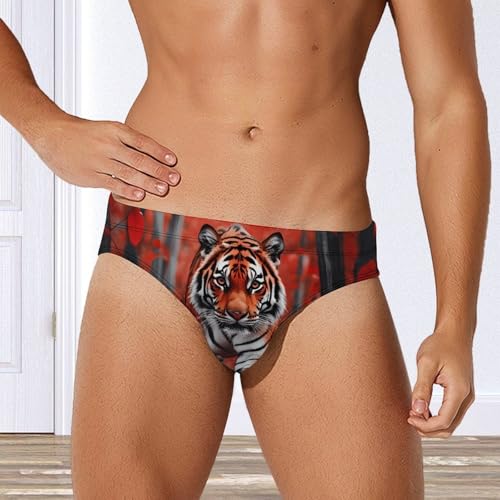Tiger Men's Swim Trunks Briefs Swimsuit Swimwear Bathing for Underwear Beach3