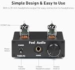 Fosi Audio P2 Headphone Amplifier Vacuum Tube Headphone Amp Mini Hi-Fi Stereo Audio with Low Ground Noise Output Protection