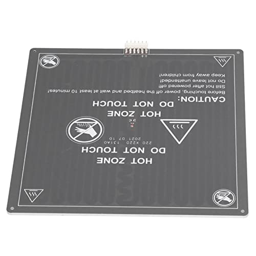 Impresora 3D de 214mm/8,43 pulgadas, 12V120WU, placa de cama caliente, accesorios de impresora 3D, reemplazo de alfombrilla calentada de aluminio con cable para Anet A8 A6