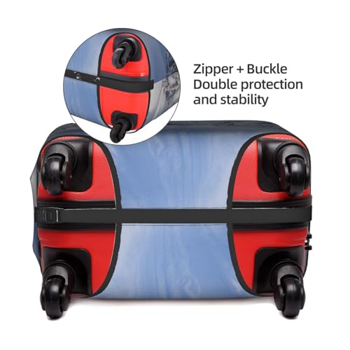 Beautiful Snowscape Suitcase Covers, Luggage Protectors Fits Four Sizes Suitcase For Travel4