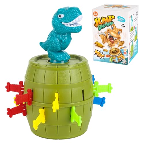 ZOPMTIYO Pop-Up Dinosaur Pirate Board Game for Kids Ages 3+ – Surprise Dino Bucket Toy with 16 Colorful Swords – Fun Family Party Board Game for 2-4 Players, for Boys and Girls Gift