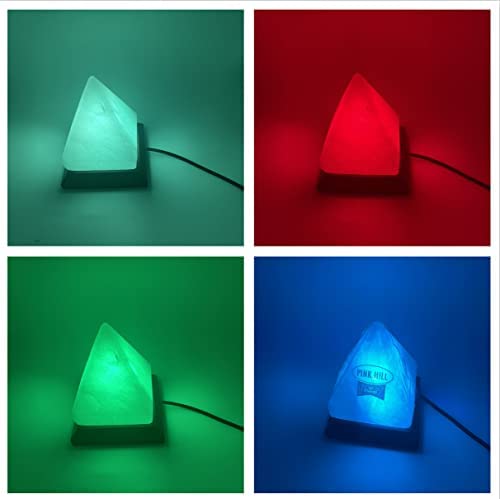 Pink Hill Pyramid Shape White Himalayan Salt Lamp