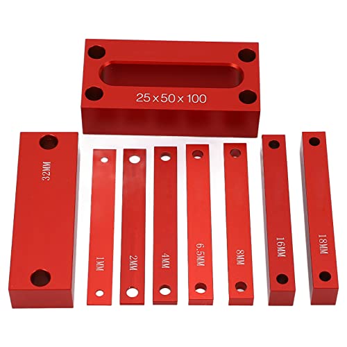 Höhenmessblöcke, 9 Stück, Höhenmessblöcke, Aluminiumlegierung, Lasermaßstab, Fräsmaschine, Tischkreissäge, Holzbearbeitungs-Setup-Stangen