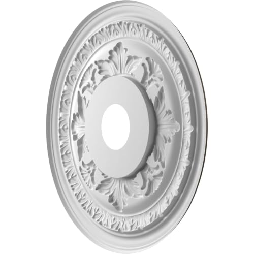 Image of 19 inchOD x 3 1 /2 inchID x 1 inchP Baltimore Thermoformed PVC Ceiling Medallion (Fits Canopies up to 7 3 /4 inch), Metallic Dark Bronze