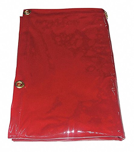 Welding Curtain, 6 ft. W, 4 ft, Red