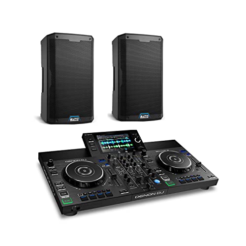 Denon DJ SC LIVE 2 y 2x Alto Professional TS410, Controlador DJ Autónomo, Pantalla Táctil de 7',...