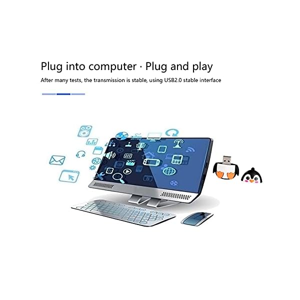 Runtodo 32G USB Flash Laufwerk Karikatur Pinguin USB2.0 Speicher Stick Stift Laufwerk USB Stick für Laptop Desktop – Bild 5