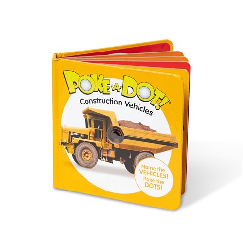 Image of Melissa & Doug 41533 Poke-a-Dot Construction Vehicles | Activity Books | 3+ | Gift for Boy or Girl