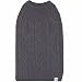Blueberry Pet 13 Colors Classic Wool Blend Cable Knit Pullover Dog Sweater in Smoke Grey, Back Length 20", Pack of 1 Clothes for Dogs