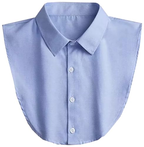 Muaquta Oxford Cotton Classic Fake Collar Detachable Dickey Collar Half Shirts Blouse False Collar Top for Women Men Outfits