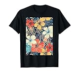 Photo Gallery carino hawaiian tropical flowers pattern art maglietta Photo Gallery carino hawaiian tropical flowers pattern art maglietta