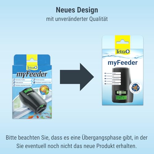 Tetra myFeeder Futterautomat für Zierfische im Aquarium, anthrazit, inklusive Batterien