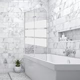 Fogmiea Parete doccia pieghevole per vasca da bagno, 110 x 140 cm, 2 pezzi