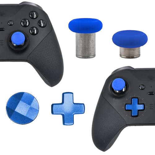 Image of 13Pcs Elite Series 2 Controller Accessories for Xbox Elite Series 2 / 2 Core Controller, Elite 2 Core Controller Paddles Thumbsticks Replacement, 6 Swap Joysticks, 4 Paddles, 2 D-Pads, 1 Tool(Blue)