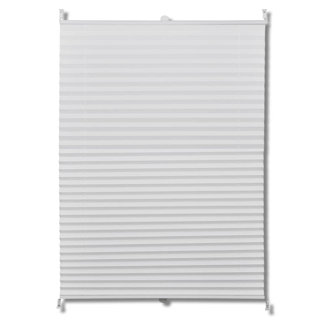 Domowa zewnętrzna roleta Plisse 110 x 150 cm biała roleta plisowana