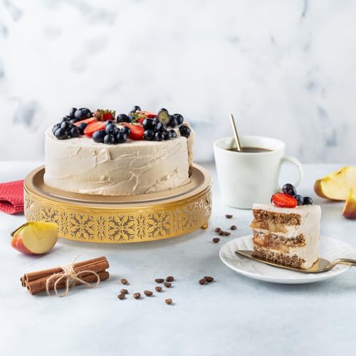 Coloch 3 Pieces Golden Cake Stand Set, 8/10/12 Inch Round Metal Dessert Display Stand Decorative Cake Holder Cupcake Pastry Candy Display Plate For Wedding thumb #5