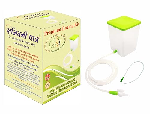 Image of SSK PVC Enema Kit 1500 ML for Home use with Instruction | Enema home kit for Adults Reusable & washable (Enema Set 1 & Individually Tube 3)