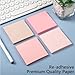 Thenshop 12 Pads Pink Sticky Notes 3''x3'', Self Stick Notes Pads Pink Office Supplies, Vintage Aesthetic School Accessories 50 Sheets/pad