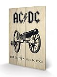 cuadros rocky Dimensiones: 60 x 40 cm 1art1 AC/DC For Those About To Rock, Canon Cuadro De Madera 60x40 cm