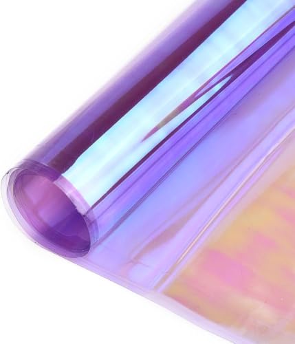 Image of WALLMATE Headlight Taillight Film Self Adhesive Smoke Film Fog Light Film Vinyl Tint Wrap Film Car&Bike Protection Film Sheet Sticker (Chameleon Purple Smoke, 12x50 Inch)
