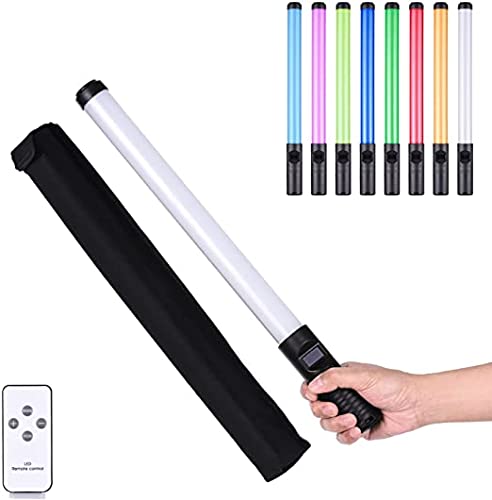 RGB Handheld  LED  Video Light Wand Stick Photography Light 9 Colors,with Built-in Rechargeable Battery and Remote Control,1000 Lumens Adjustable 3200K-5600K, (9 Colors)