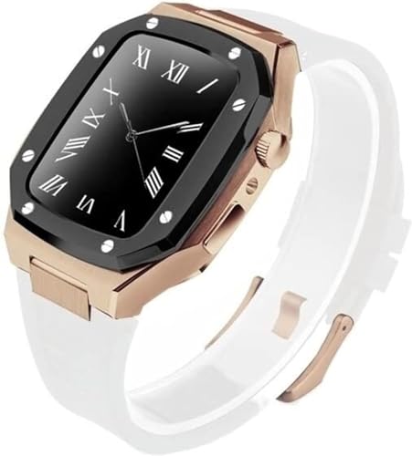 Bracelet silicone et boîtier métal pour Apple Watch Series 6 SE 44mm SCHIK
