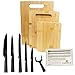 Homevio Set Homevio Set Planches à Découper & Couteaux -Lot de 3 Planches à Découper en bois, 5 Couteaux, Épluche-Légumes, Tapis de Découpe -couteaux et ustensiles de cuisine-Idée Cadeau