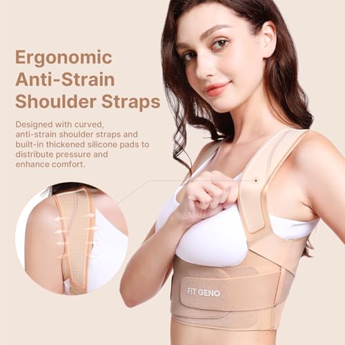 Image of Fit Geno Invisilite Posture Corrector for Women Adjustable Upper Back Brace