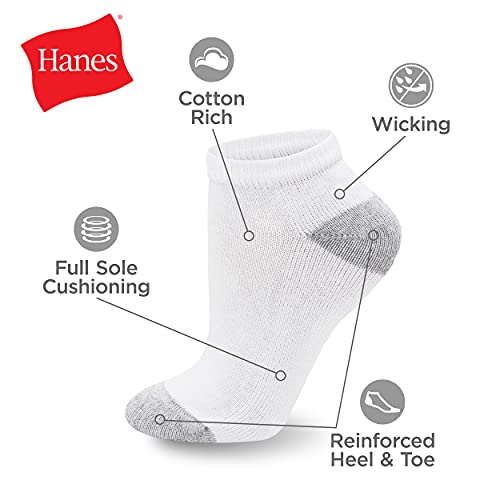 Image of Hanes Women's Low Cut Cushioned Athletic Sock (Pack of 10)