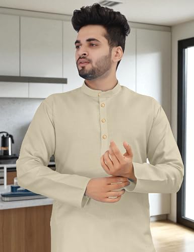 Image of trustous Mens straigth Solid Kurta Pyjama Set Combo in 100% Cotton with 16 Colour Option and Size are XS to 3XL for (Birthday,Wedding, Ceremony, Casual, Engagement)