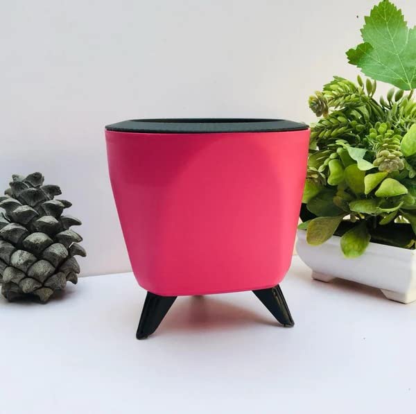 Image of Garden Art Self Watering Pots Planter for Plants - 5.1 Inch, Round, Set of 4(PPLAP) Pink