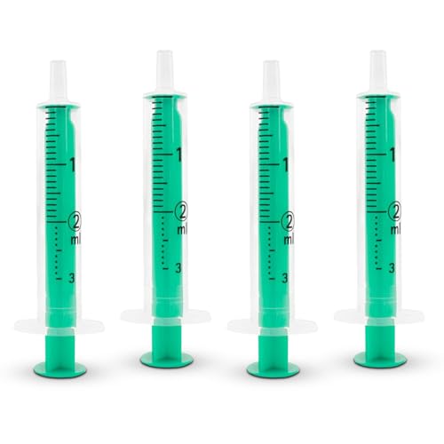 Hygiene100 100er Pack 2 ml Inject Einwegspritzen Luer-Slip zentrisch Einmalspritzen Packung mit 100 sterilen Spritzen für den medizinischen Labor- und industriellen Einsatz