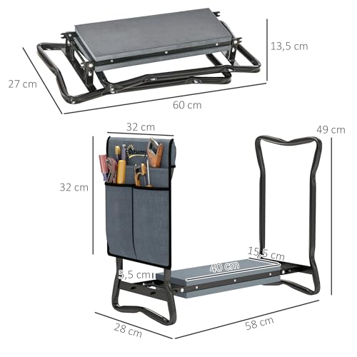 Tabouret de jardin pliable idéal pour l'entretien du potager - 4