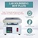 LABHOUSE Digital Cast Iron Lab Hot Plate 110V 1000W Microcomputer Electric Preheat Welder Hotplate Single Heating Stations Heater for Laboratory Glassware(120x120mm)