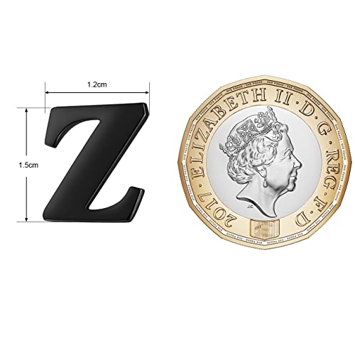 Image of HONEY BEAR Initial Alphabet Letter Lapel Pins Collar Badge Brooches for Mens /Womens Shirt Dress Decoration Black