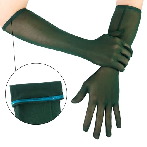 Luwint Tulle Mesh Elbow Length Gloves, Women Costume Party Opera Dress, Non-slip2