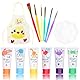Fingerfarben Für Kinder Set (6 Farben Fingerfarben Kinder Ungiftig, Pinsel*6, Palette*1, Malschürze*1), Auswaschbar, Geeignet Als Geschenk Zur Früherziehung Von Kindern, Handgemachte Malerei