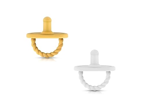 Miniatura 7 de Sweetie Chupetes de silicona para recién nacido, chupete de silicona suave, sin BPA, juego de 2 chupetes (negro) Negro -,Violeta oscuro,Azul