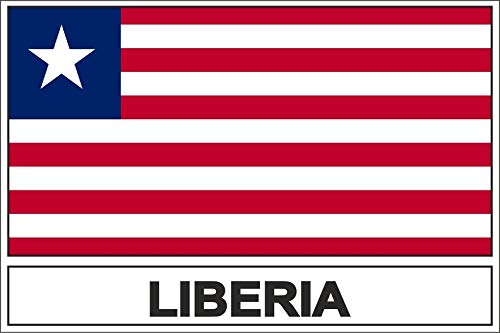 Akachafactory Autocollant Sticker Drapeau LB Liberia