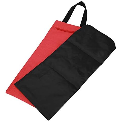 2Pcs Yoga Sandsack, 41x18cm No Fill Freeweight Sandsack Super Heavy Duty Leerer Sandsack Dünner Arm Sandsack für Yoga-Übungen Walking Jogging Fitness Training(rot) Cover