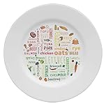 Thorness Colourful Melamine Portion Control Plate for Adults to Encourage Healthy Eating, Melamine Diet Plate Visually Divided for Slimming and Weight Loss