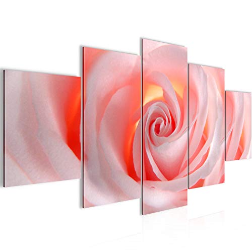 Runa Art Roses Fleurs Tableau Murale Impression sur Toile Intissee 5 Parties Bouquet De Fleurs Rose Chambre Salle 202753b